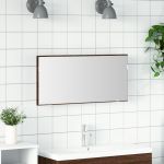 VidaXL Miroir de salle de bain Chêne marron 80 x 8,5 x 37 cm