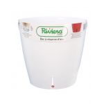 Riviera Pot plastique à réserve d'eau Diam.35 x H.33 cm blanc