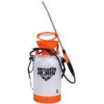 Ruris Pulvérisateur Manuel RS500S – Réservoir 5L, Lance Métallique, Pression 2-3 Bar, Poignée Ergonomique, Soupape de Sécurité, Idéal Jardin et Serre, Orange