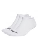 Adidas Thin Linear 3 Pairs Chausettes invisibles, White/Black, M