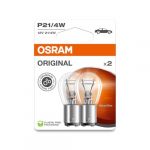 Osram ORIGINAL LINE 12V, P21/4W, lampe de signalisation, base en m&eacute;tal, double blister, (2 lampes)