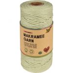 Folia 24992 24992 Fil macramé Vert en Coton torsadé 100 m de Fil Doux Diamètre 3,5 mm pour Bricolage et nouage Vert Doux