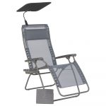 Lafuma Mobilier - Ensemble Fauteuil Relax Jardin - Chaise Longue Et Accessoires - Zen Edition - Texplast - Gris Silex -