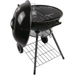 Edco Alpina Charcoal BBQ - Barbecue à boule Ø43 cm - Barbecue avec couvercle et roues - Système de ventilation intégré - Cendrier amovible - Noir