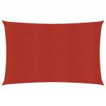 VidaXL Voile d'ombrage 160 g/m&sup2; Rouge 3,5x5 m PEHD