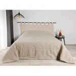 LINDER Tête de lit à pattes en 100% lin Beige foncé 160x70 cm - Beige foncé