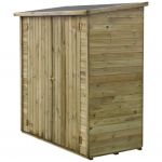 Habitat et Jardin Abri jardin bois adossable "Lipki" - 1.79 x 0.90 x 1.76/1.86 m - 1.62 m² - 12 mm - Avec plancher