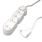 Mcd Bloc multiprises parafoudre 4 prises 16A avec interrupteur blanc - Bloc multiprise - Avec parafoudre - 4 prises 16A 2P+T - Avec Interrupteur - Câble : 3x1,5mm² 1,5m - Norme NF.