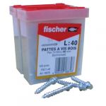 Fischer Patte à vis bois - lot de 100 - 7x40 mm