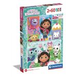 Clementoni Puzzle 2 x 60 pièces Gabby's Dollhouse