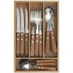 Ménagère 24 Pièces & Bac "Cadence" 30cm Naturel Prix