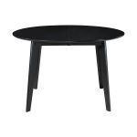 Miliboo Table à manger extensible ronde noire L120-150 cm LEENA