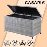 Coffre de jardin gris 122x56x61cm rangement