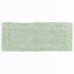Homescapes - Tapis de bain long en coton, 40 x 100 cm - Vert sauge