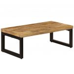 VidaXL Table basse 110x50x35 cm Bois de manguier solide et acier