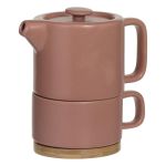 T ière solitaire porcelaine 0,4 litres rose