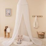 Ciel de lit gaze de coton enfant Lili Blanc