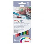 Pentel ETUI 12 CRAYONS AQUA ARTS
