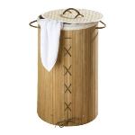 Wenko Coffre à linge en bambou