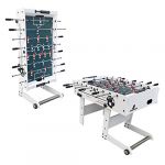 Cougar Table de Babyfoot Scorpion Kick Blanc | Jeu de Football de Table Pliable intérieur Adulte & Enfant | avec 2 balles & comptoir de Points