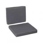 Outsunny Coussins de fauteuil de jardin zippés déhoussables - galettes de chaise de jardin - épais rembourrage 7 cm - polyester haute densité gris