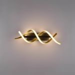 Trio Applique, Sequence incl. 1 x LED,SMD,22,0 Watt,2300+3000+4000K,2800 Lm. Plastique, Blanc, Corps: Aluminium, Laiton mat L:13,5cm, H:47,0cm, P:20,0cm DIP-Switch