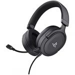 Trust Gaming GXT 498 Forta Casque PS5 Durable, Licence Officielle pour Playstation 5, Casque Gamer PS4, Arceau Réglable, Câble de 1,2 m, Casque Gaming Over Ear avec Microphone Détachable, Noir