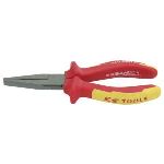 KS Tools 117.1125 - Pince &agrave; becs plat isol&eacute; 1000V &agrave; poign&eacute;es bi-composants 165mm