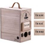 Aubry Gaspard Boite &agrave; cubi 3 litres en bois