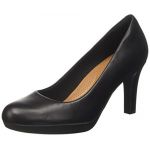 Clarks Adriel Viola, Escarpins Femme, Noir (Black Leather-), 39 EU