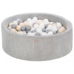 Piscine à balles 300 balles 90 cm gris, cappuccino