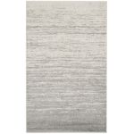 Tapis de salon interieur en ivoire & argent, 91 x 152 cm