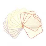 Avo + cado Gants de Toilette en Flanelle Une Couche en Coton Bio - 15 Pièces - Gants de Toilette Réutilisables pour Bébé Remplacement des Lingettes Humides - Petites Mini Lingettes en Coton Lavables