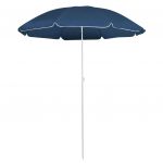 VidaXL Parasol d'extérieur avec mât en acier Bleu 180 cm