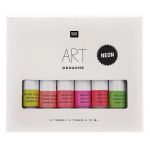 Rico Design Set peinture gouache fluo 6x12ml