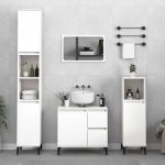 VidaXL Armoire de salle de bain blanc 30x30x100 cm bois d'ingénierie