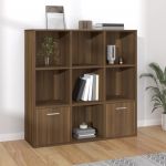 VidaXL Armoire à livres Chêne marron 98x30x98 cm - Brun