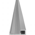 Roth Profilé de finition extérieure 255 cm pour panneau vipanel 3 mm - Aluminium mat