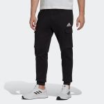 Adidas Pantalon Essentials Fleece Regular Tapered Cargo Joggers Noir - Taille XL