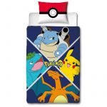 Parure de lit réversible Pokemon - Pret au Combat- 135 x 200 cm