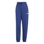 Adidas Pantalon long Essentials Linear French Terry Cuffed bleu femme - M