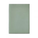 Essix Drap plat uni en percale de coton vert sauge 270x300