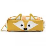 Les Déglingos LES - Trousse Scolaire Simple - Cyranos Le Renard - Ecole Maternelle à CP - Garçon et Fille - Trousse Animale Amusante - Dès 3 Ans - Jaune Moutarde
