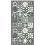 Tapis vinyle carreaux ciments vert 160x230cm