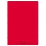 Conquerant 100100434 - Cahier Classique piqué 17 x 22 cm couv. PP rouge 96 pages 90g/m², Grands carreaux