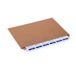 Poc tte carton plat recyclée brune fermeture bande ad sive l int 45,8 x H 32,8 cm paquet de 75