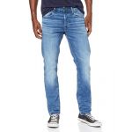 G-Star Raw RAW 3301 Straight Tapered Jean Fuseau, Bleu (Worn in Azure B631-A795), 36W/34L Homme