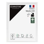 Ceanothe Cadre Photo Blanc 18x24 cm et 24x18 cm pour Exposition - Convient au A5 – Cadre pour Photo 18x24 cm, Affiche ou Poster à Exposer - Cadre Photo Essentiel Blanc - Fabriqué en France
