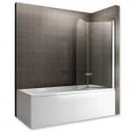Saniverre - baly Pare-baignoire rabattable en verre 6 mm 140 x 140 cm transparent