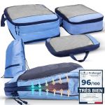 Loonara - Set d'organisation de voyage - Bleu - 4pcs